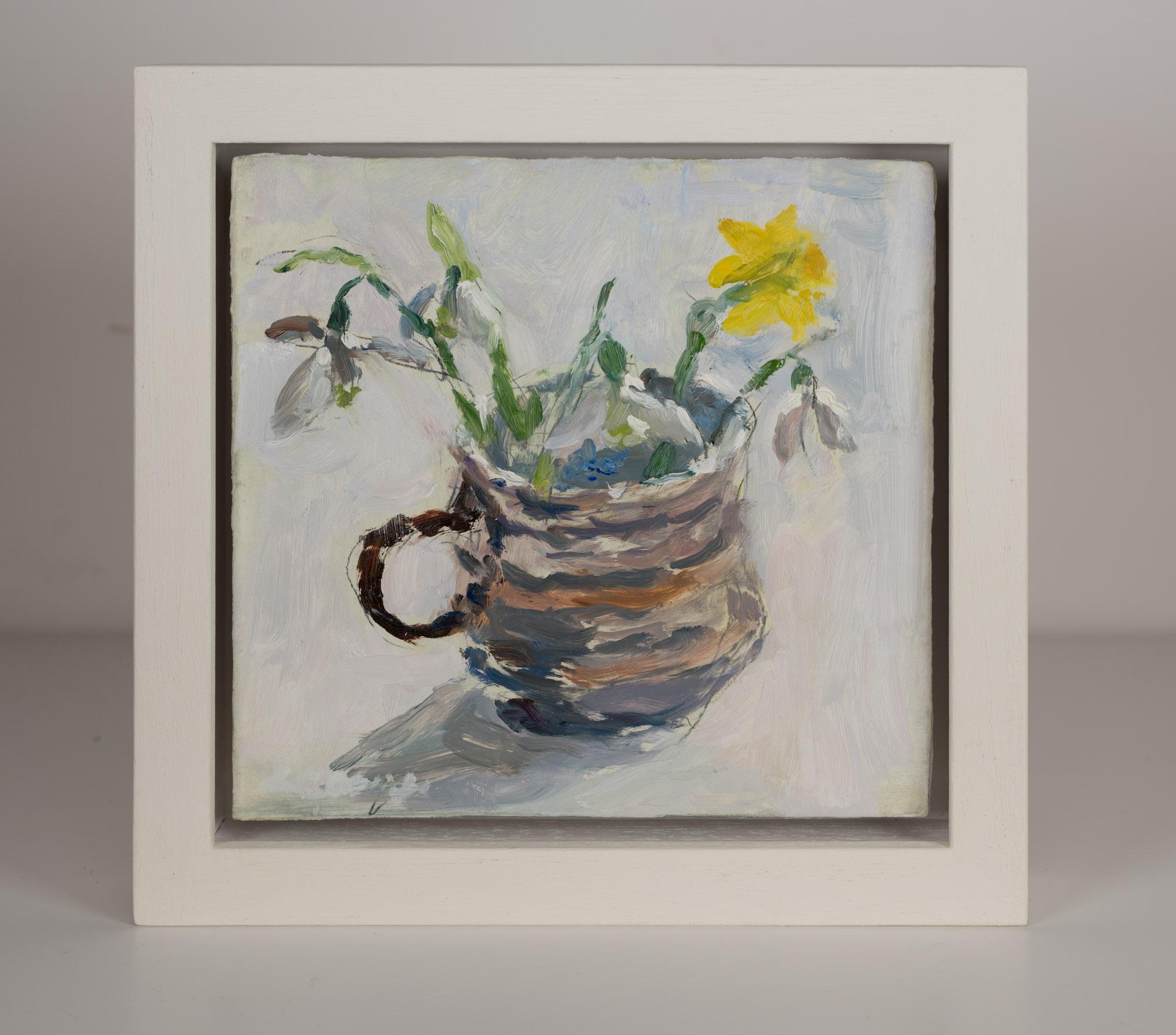 Spring Flowers in a French Coffee Cup