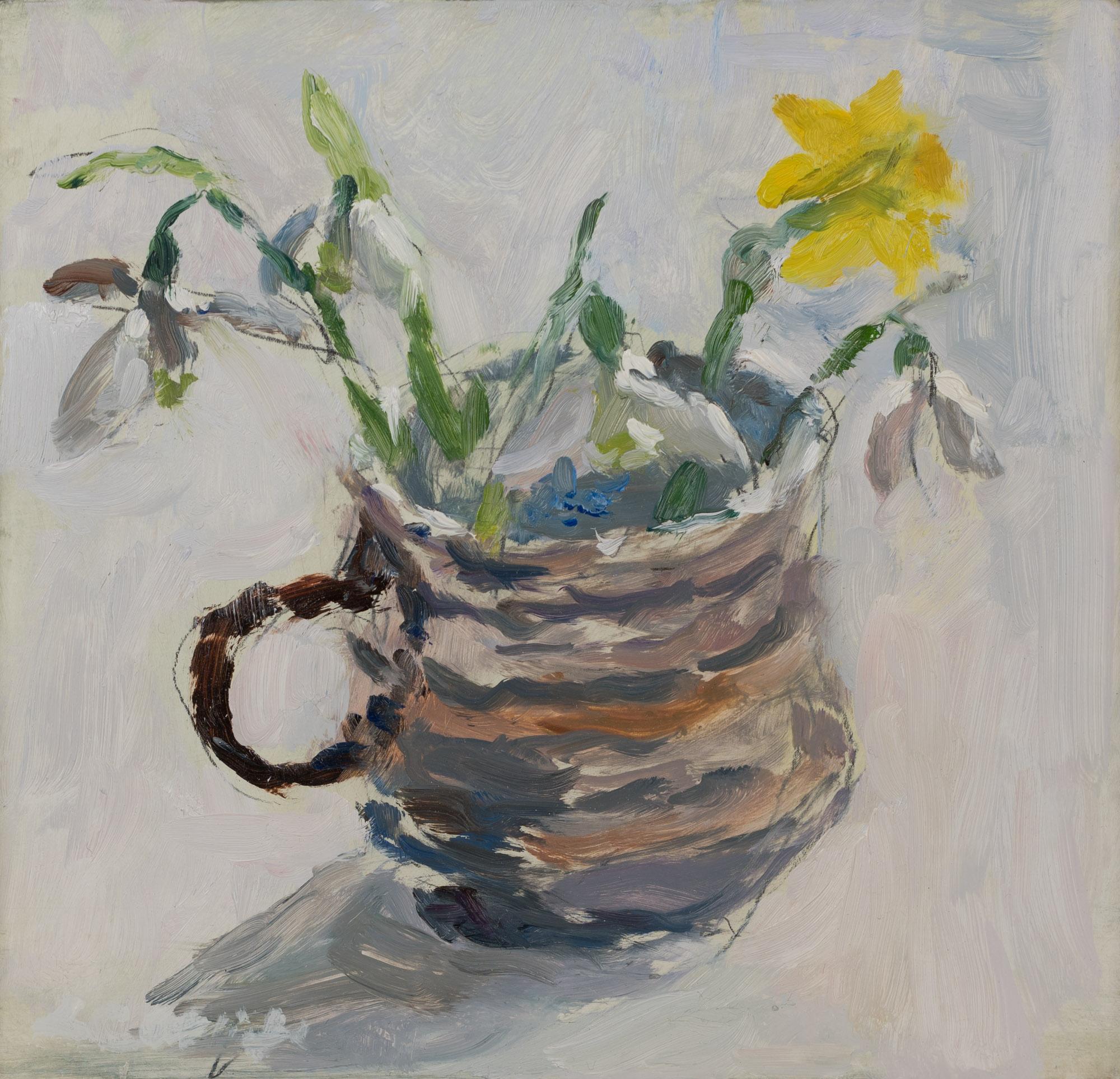 Spring Flowers in a French Coffee Cup