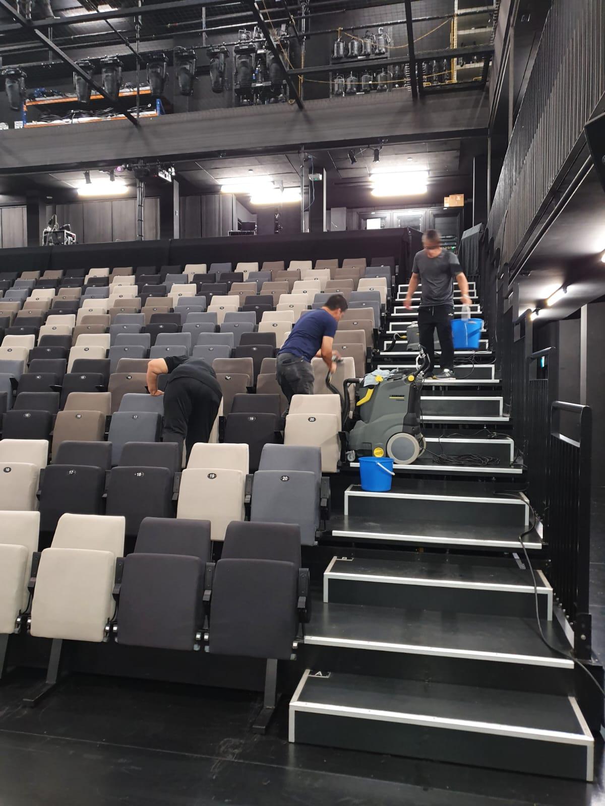 Cleaning of auditorium seats