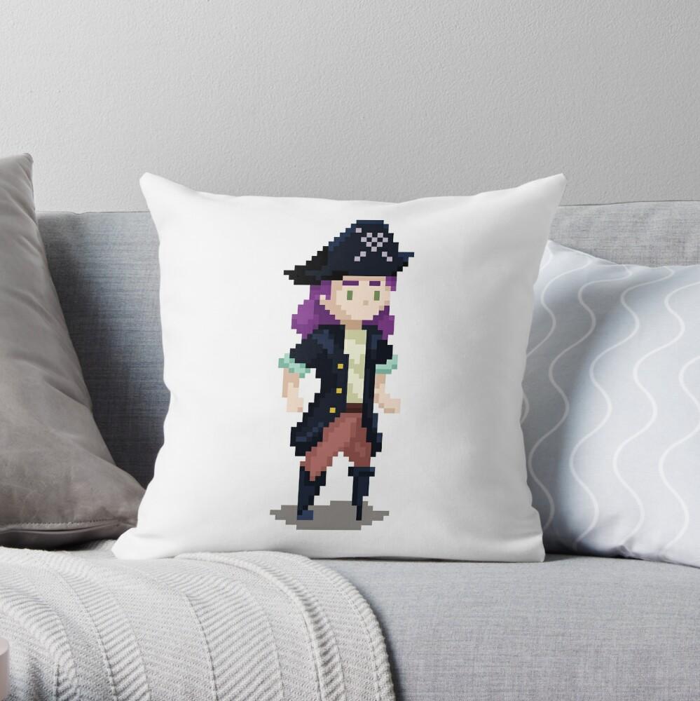 Pixel Pirate Throw Pillow