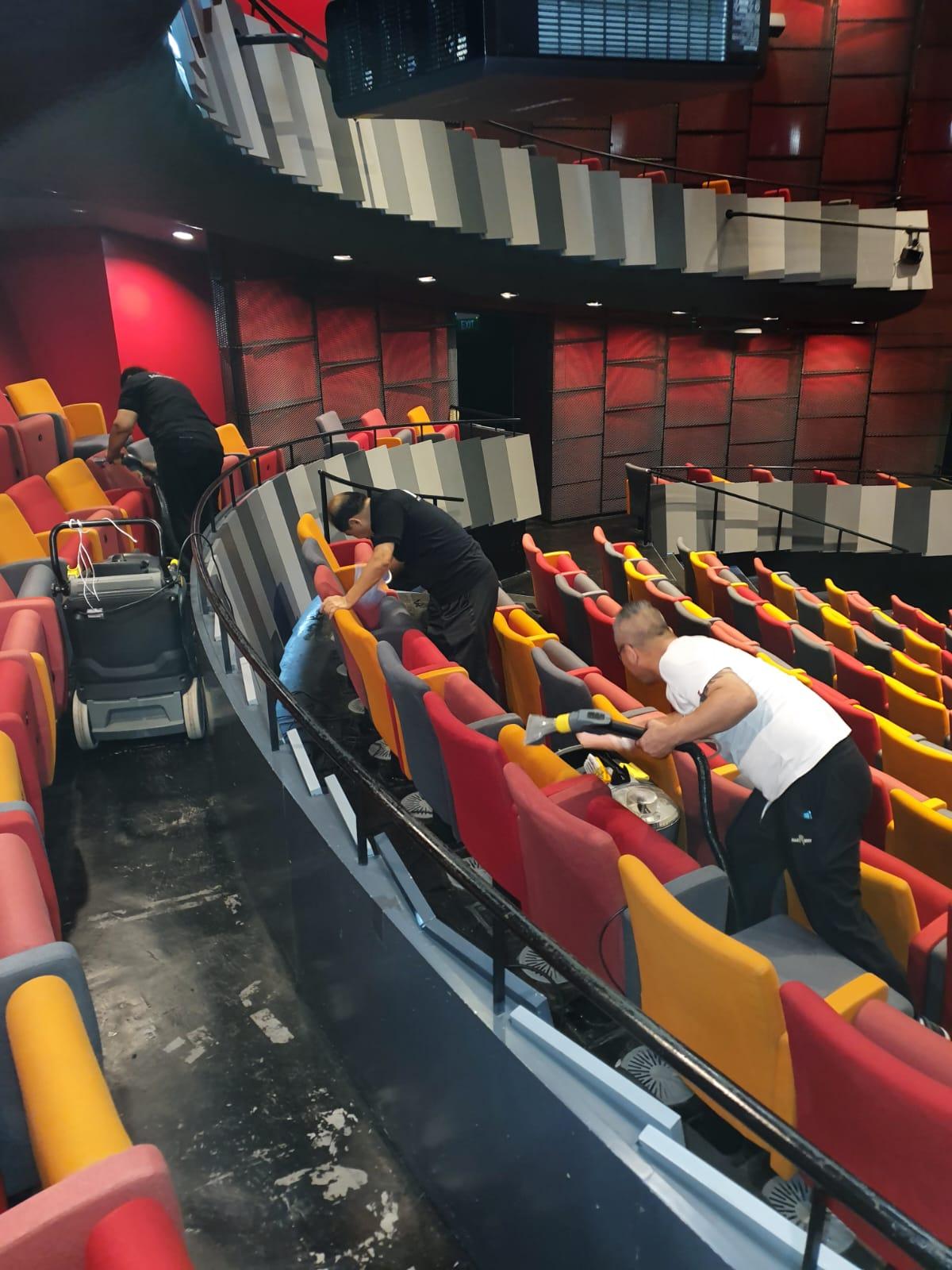 Cleaning of auditorium seats