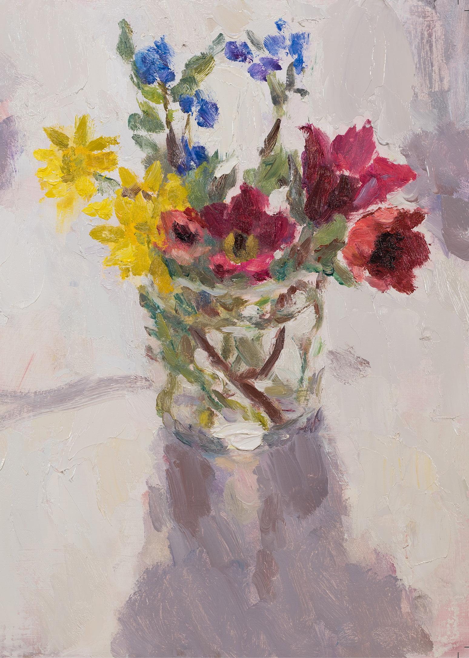 Spring Flowers in a Glass